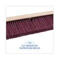 Brooms | Boardwalk BWK20324 3.25 in. Stiff Polypropylene Bristles 24 in. Brush Floor Brush Head - Maroon image number 3