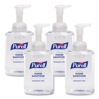 PURELL 515 milliliter Pump Bottle Advanced Hand Sanitizer Foam - Fragrance-Free (4/Carton)