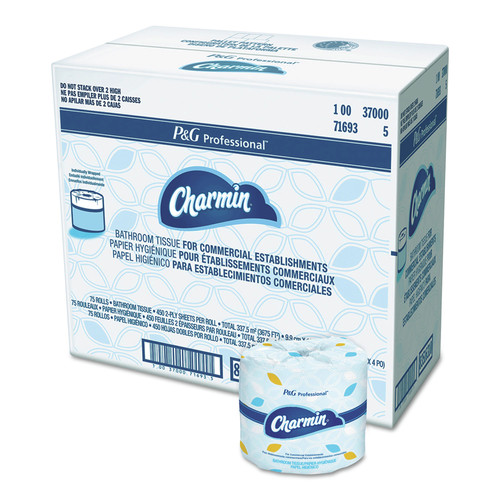 Toilet Paper | Charmin 71693 Individually Wrapped Commercial Bathroom Tissue (75/Carton) image number 0