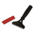 Squeegees | Boardwalk 6155-BWK Window Cleaning Kit, 12-in Wide Combo Washer/Squeegee, 8 ft Extension Pole, 4-in Wide Scraper with 8-in Handle image number 2