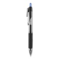 Pens | uni-ball 1736098 Signo 207 Medium 0.7 millimeter Retractable Needle Point Gel Pen - Blue Ink/Clear/Black/Blue Barrel (1-Dozen) image number 2