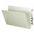 File Folders | Smead 29210 Extra-Heavy Recycled Pressboard Straight End Tab Folders - Legal, Gray/Green (25/Box) image number 1