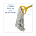 Mops | Boardwalk BWK502WHNB Premium Standard Cotton/Rayon Fiber Mop Head - Medium, White (12/Carton) image number 5
