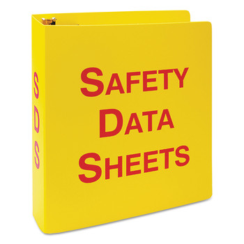 LabelMaster GHS SDS 11 in. x 8.5 in. 2.5 in. Capacity 3 Rings Binder - Yellow/Red