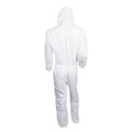 Bib Overalls | Ansell KCC49112 A20 Breathable Particle Protection Coveralls with Hood and Elastic Back - Medium, White (24/Carton) image number 1