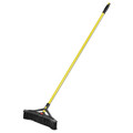 Brooms | Rubbermaid 2018729 Maximizer PVC Bristle Push-to-Center 18 in. Broom - Yellow/Black image number 1