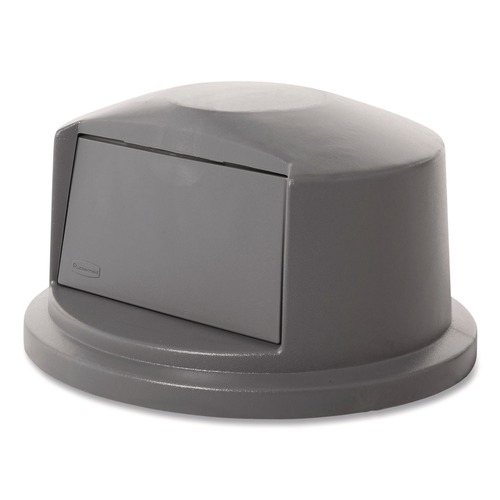 Trash & Waste Bins | Rubbermaid Commercial FG263788GRAY 22.75 in. x 12.25 in. BRUTE Dome Top Swing Door Lid for 32 gal. Waste Containers - Gray image number 0