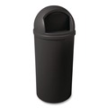 Trash & Waste Bins | Rubbermaid Commercial FG817088BLA Marshal 25-Gallon Plastic Round Classic Container - Black image number 3