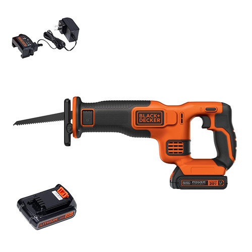 Reciprocating Saws | Black & Decker BDCR20C 20V MAX Brushed Lithium-Ion Cordless Reciprocating Saw Kit (1.5 Ah) image number 0