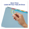 Office Jansan | Avery 12452 11 x 8.5 Print and Apply Index Maker Clear Label 5-Tab Dividers with Printable Label Strip - Assorted Tabs (5/Pack) image number 4