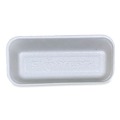 Food Trays, Containers, and Lids | GEN 15WH 8.38 in. x 3.94 in. x 1.1 in. #1.5 Meat Trays - White (1000/Carton) image number 0