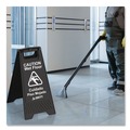 Safety Signs | Gritt Commercial GRI184BLK3PK 11.8 in. x 12 in. x 24 in. Caution Wet Floor Sign - Black (3/Carton) image number 6