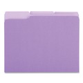  | Universal UNV10505 Deluxe Colored Top 1/3-Cut Tabs Letter Size File Folders - Violet/Light Violet (100/Box) image number 2
