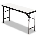 Office & Office Supplies | Iceberg 55287 OfficeWorks 72 in. x 18 in. x 29 in. Commercial Wood-Laminate Rectangular Folding Table - Gray Top/Charcoal Base image number 0