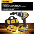 Hammer Drills | Factory Reconditioned Dewalt DCD1007WW1R 20V MAX XR Lithium-Ion Brushless 3-Speed 1/2 in. Cordless Hammer Drill Kit with POWERPACK (8 Ah) image number 1