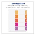 Office Jansan | Avery 11167 Ready Index 11 in. x 8.5 in. 5-Tab 1 to 5 Uncollated Customizable TOC Dividers - Multicolor Tabs/White (24/Box) image number 4