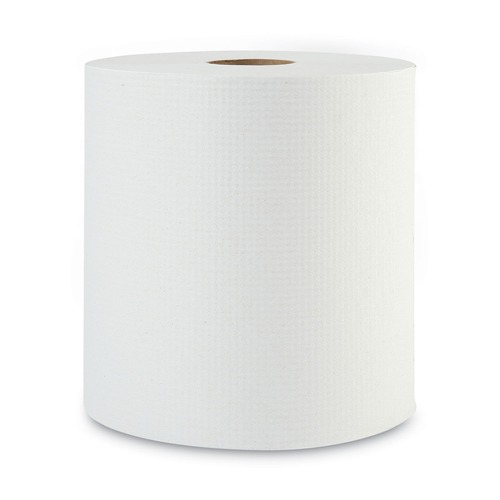 Paper Towels and Napkins | Boardwalk 8122 1-Ply 8 in. x 800 ft. Hardwound Paper Towels - White (6 Rolls/Carton) image number 0