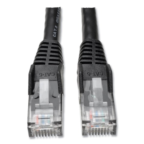 Office Electronics & Batteries | Tripp Lite N201-025-BK 25 ft. CAT6 Gigabit Snagless Molded Patch Cable - Black image number 0