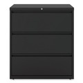  | Alera 25489 36 in. x 18.63 in. x 40.25 in. 3 Legal/Letter/A4/A5 Size Lateral File Drawers - Black image number 0