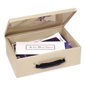 Storage Accessories | SteelMaster 221614003 4 in. x 12.75 in. x 8.25 in. 1-Compartment Fire Retardant Cash/Security Box - Sand image number 1
