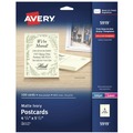 Office Jansan | Avery 05919 80 lbs. 4.25 in. x 5.5 in. Printable Postcards for Inkjet/Laser Printers - Matte Ivory (100 Cards, 4 Cards/Sheet, 25 Sheets/Pack) image number 0