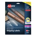 Office Jansan | Avery 06522 Easy Peel 2 in. x 4 in. Mailing Labels with Sure Feed Technology - Glossy Clear (10/Sheet, 10 Sheets/Packt) image number 0