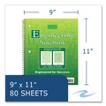 Notebooks & Pads | Roaring Spring 11382 11 in. x 8.5 in. 80-Sheets Wirebound Engineering Notebook - Green Cover (24/Carton) image number 8