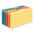 Office Jansan | Universal UNV12306 1/3-Cut Assorted Tab Interior File Folders - Letter Size, Assorted Colors (100/Box) image number 1