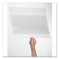 Office Jansan | Durable 501719 11 in. x 17 in. Self-Adhesive Water-Resistant Sign Holder - Clear Frame (5/Pack) image number 3