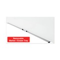 Office Jansan | Universal UNV43202 Frameless 36 in. x 24 in. Magnetic Glass Marker Board - White image number 5