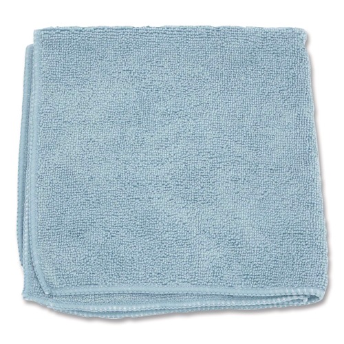 Cleaning Cloths | Boardwalk BWK12BLUCLOTH 12 in. x 12 in. Microfiber Cleaning Cloths - Blue (12/Pack) image number 0