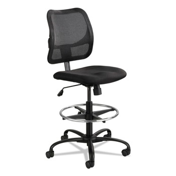 Safco 3395BL Vue Series Mesh Extended Height Chair, Acrylic Fabric Seat, Black