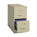 Office Filing Cabinets & Shelves | Alera 26126 15 in. x 26.5 in. x 28.37 in. Letter-Size Two-Drawer Economy Vertical File - Putty image number 4