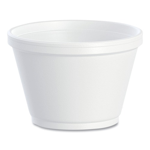 Just Launched | Dart 6SJ12 6 oz. Foam Container - White (50/Bag, 20 Bags/Carton) image number 0