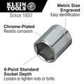 Sockets | Klein Tools 65914 3/8 in. Drive 14 mm Metric 6-Point Socket image number 1