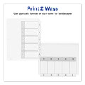 Office Jansan | Avery 11130 Ready Index 11 in. x 8.5 in. 5-Tab 1 to 5 Customizable TOC Dividers - White and Black (1-Set) image number 2