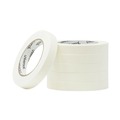 Office Jansan | Universal UNV51334 3 in. Core 18 mm x 54.8 mm Removable General Purpose Masking Tape - Beige (6/Pack) image number 0