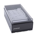 Office Jansan | Universal UNV10601 4.25 in. x 8.25 in. x 2.5 in. Metal/Plastic Business Card File Holds 600 2 in. x 3.5 in. Cards - Black image number 0