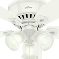 Ceiling Fans | Hunter 53326 52 in. Builder Low Profile Snow White Ceiling Fan with LED image number 7
