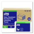 Paper Towels and Napkins | Tork 192291 11.75 in. x 14.75 in. 1-Ply Small Pack Foodservice Cloth - Unscented/White/Red Stripe (4/Carton) image number 9