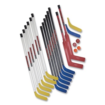 Champion Sports HS47SET 2 Pucks / 14 Sticks Indoor ABS Floor Hockey Set (1-Set)