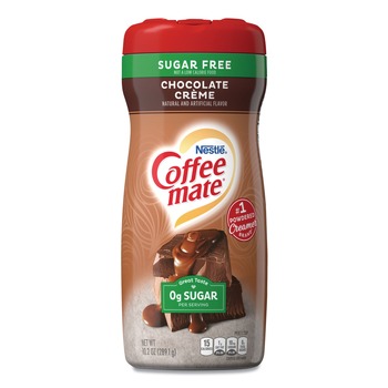 Coffee-Mate 12175855 10.2 oz Canister Powdered Creamer - Sugar Free Chocolate Cream (6/Carton)