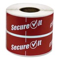Food Service | National Checking Company P13SI-2 1 x 3 SecureIT Tamper Evident Paper Food Container Seals - Red (2/Pack) image number 0