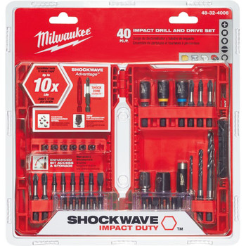 Milwaukee 48-32-4006 SHOCKWAVE 40 Pc Drill and Drive Bit Set