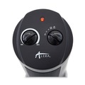 Space Heaters | Alera ALEHECT17 7.37 in. x 7.37 in. x 17.37 in. 1,500 Watts Mini Tower Ceramic Heater - Black image number 1