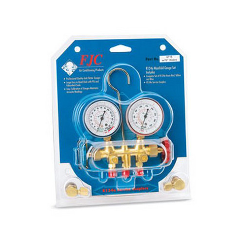 Air Tool Adaptors | FJC 6715B R134a Brass Manifold image number 0