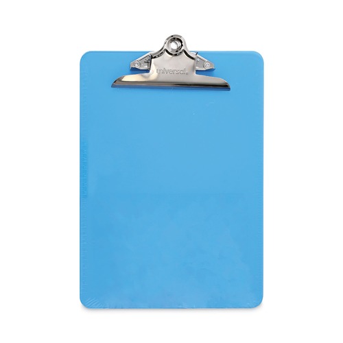 Office Jansan | Universal UNV40307 1.25 in. Clip Capacity 8.5 in. x 11 in. Plastic Clipboard with High Capacity Clip - Translucent Blue image number 0