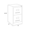 Office Filing Cabinets & Shelves | Alera 26135 15 in. x 25 in. x 28.38 in. Letter-Size 2-Drawer Economy Vertical File - Light Gray image number 6