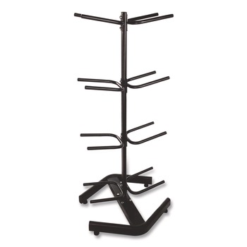 Champion Sports 28 in. x 28 in. x 60 in. U-Ring Double Medicine Ball Tree - Black