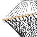Outdoor Living | Bliss Hammock BH-410BK 450 lbs. Capacity 60 in. Cotton Rope Hammock with Spreader Bar - Black image number 2
